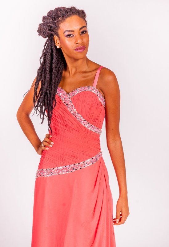 Avondjurk Chiffon 0015 - Afbeelding 2