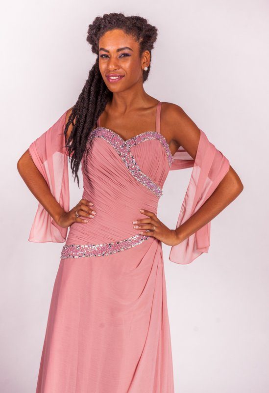 Avondjurk Chiffon 0019 - Afbeelding 2