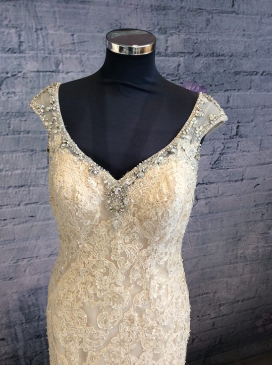 Vintage trouwjurk 1495 - Afbeelding 2