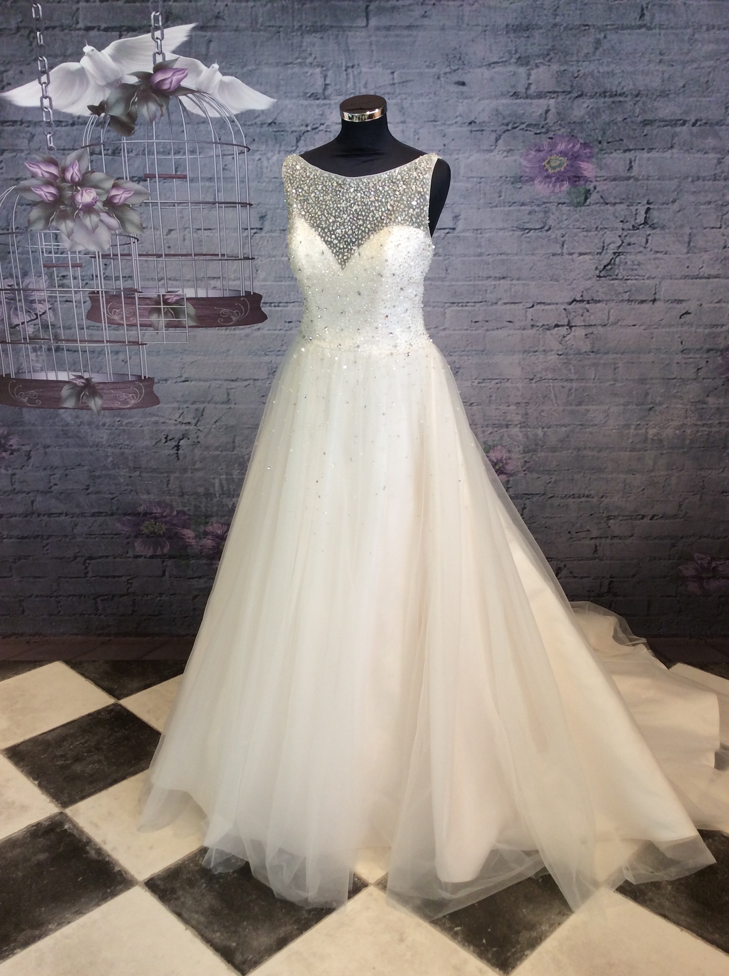 tofu Jeugd uitzetten Vintage trouwjurk 1344 - Wedding Wonderland